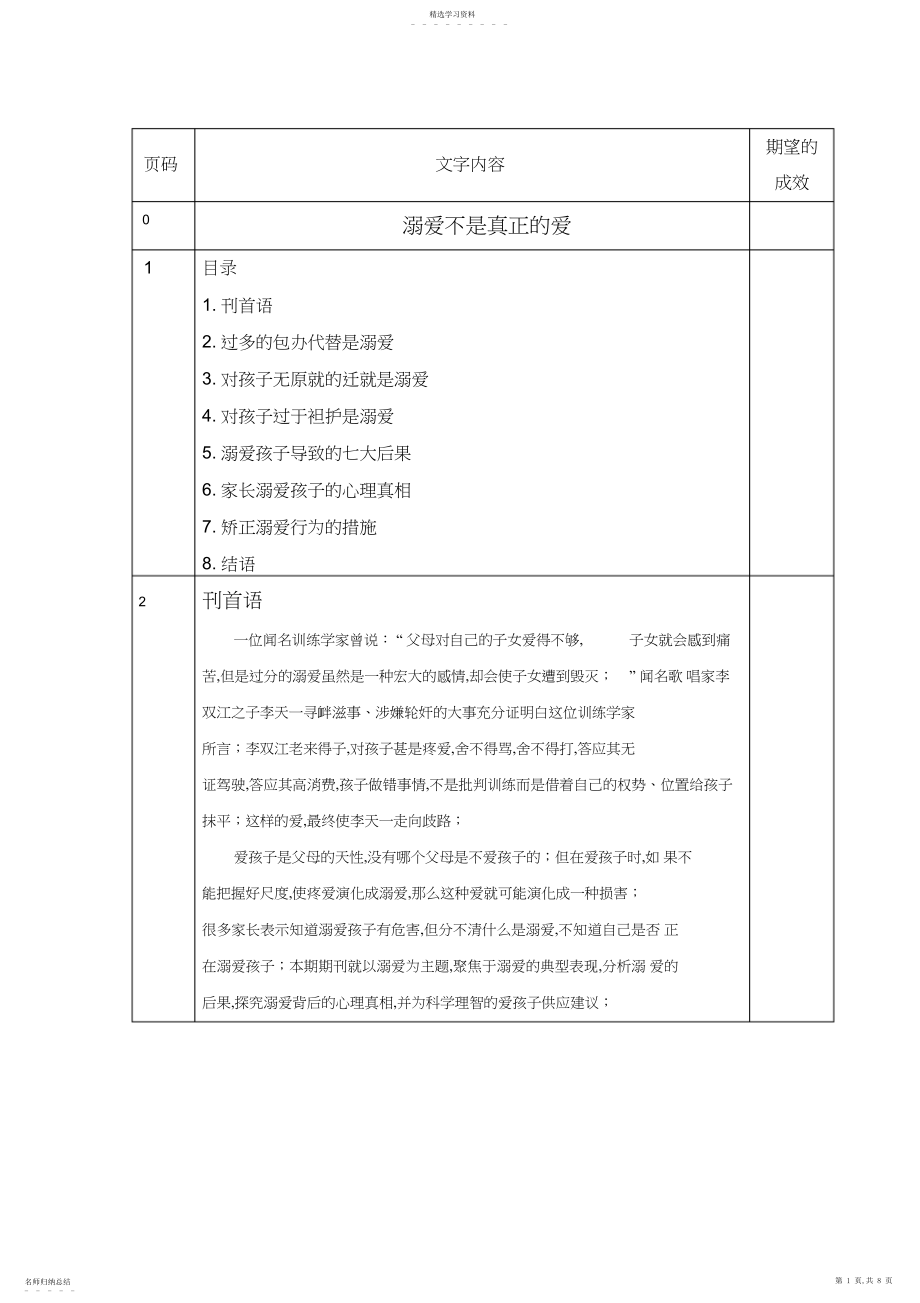 2022年溺爱不是真正的爱 .docx_第1页