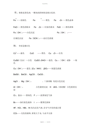 2022年高中化学常用离子的颜色 .docx