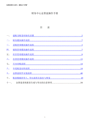 金算盘软件操作手册 分公司金算盘操作手册.doc