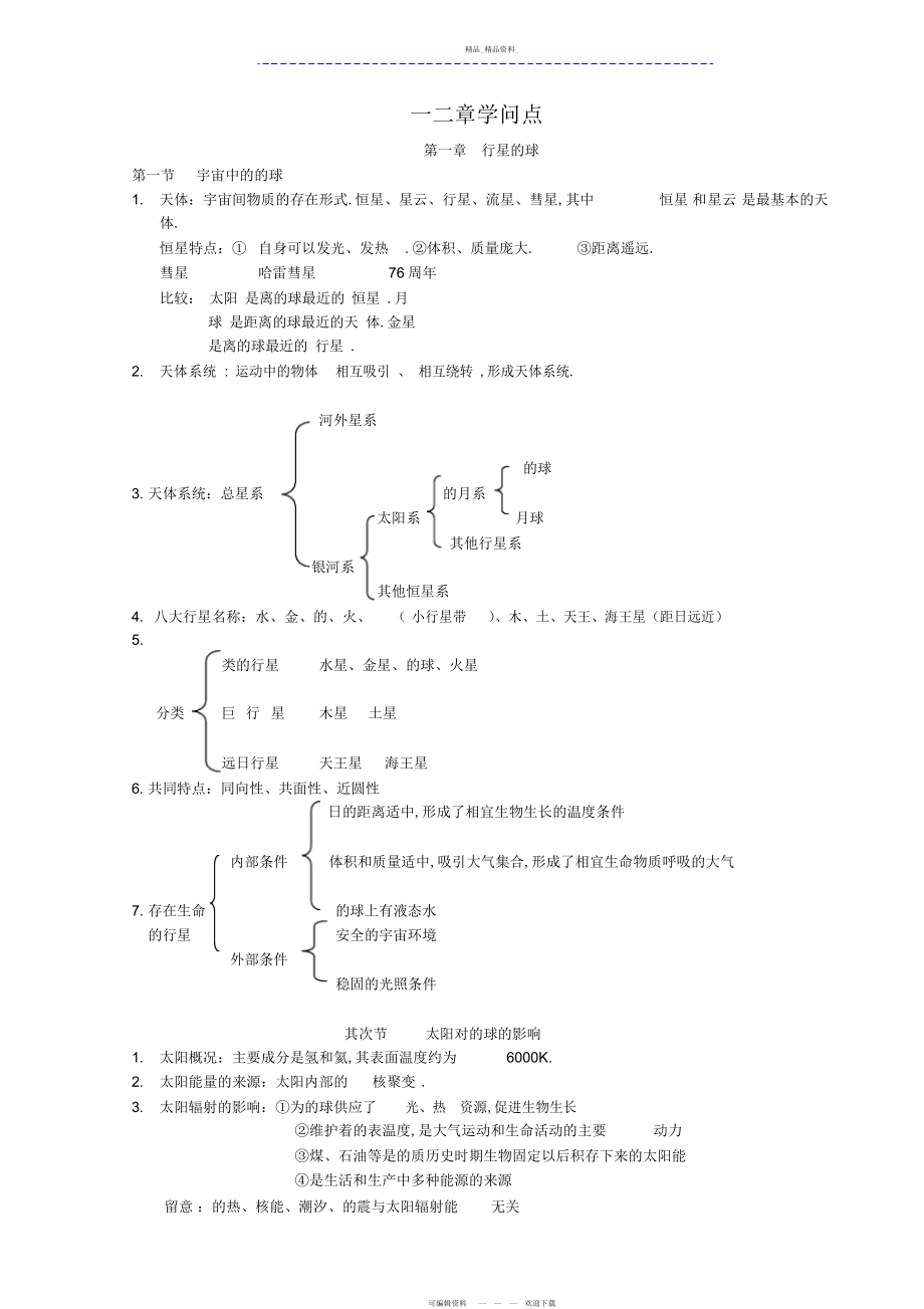 2022年高一地理必修一知识点总结 3.docx_第1页