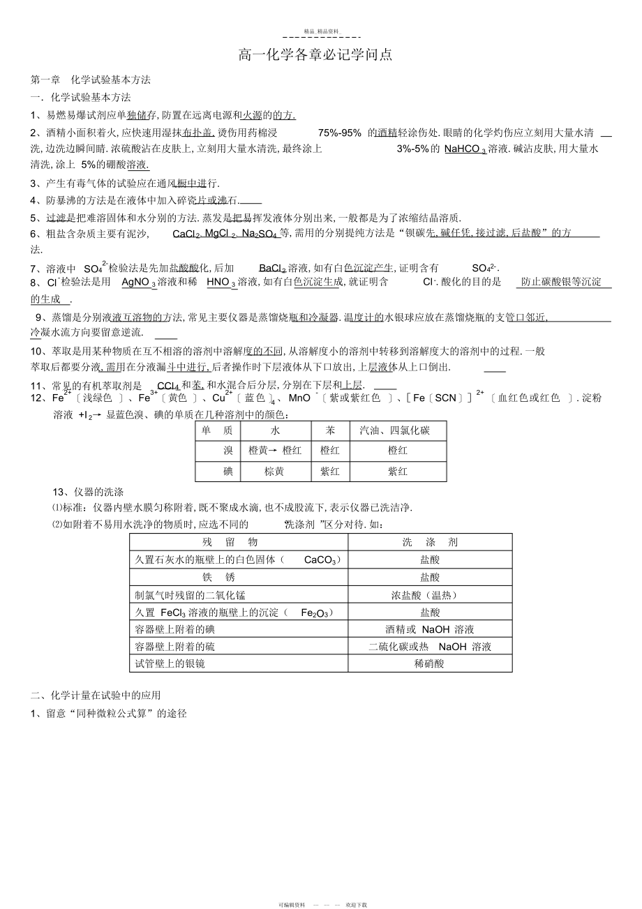 2022年高中化学全课本知识点总结记忆 3.docx_第1页