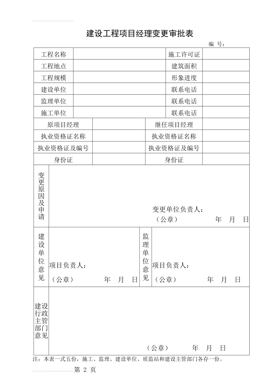 建设工程项目经理变更申请表47988(3页).doc_第2页