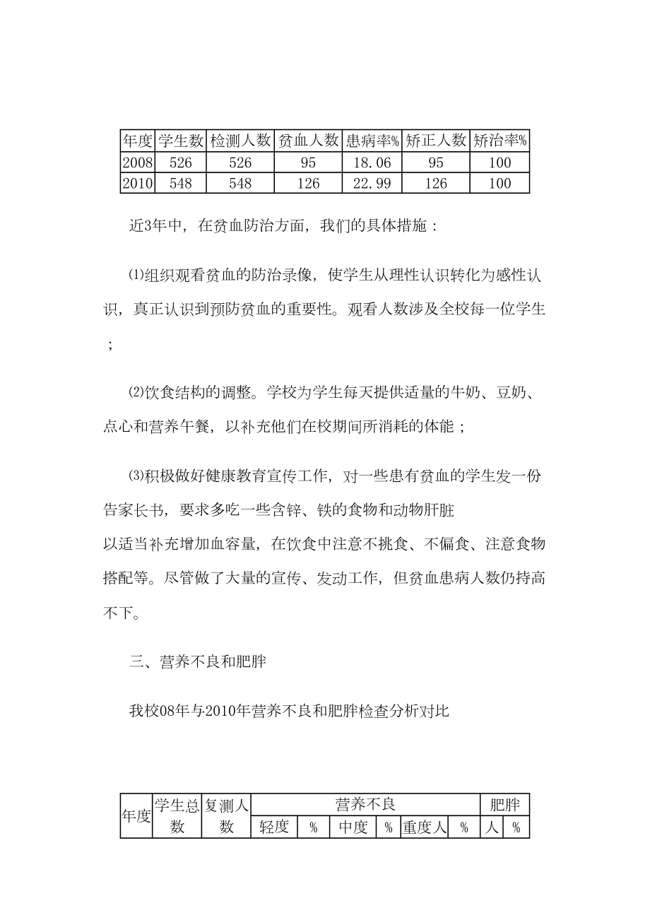 医学专题一学校学生常见病统计、分析.docx_第2页