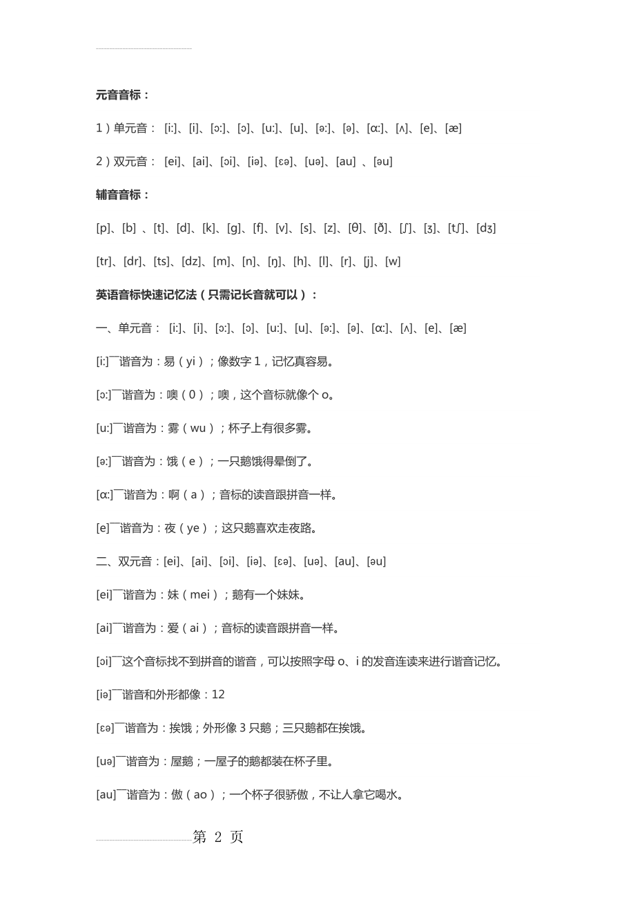 英语音标 元音表(3页).doc_第2页