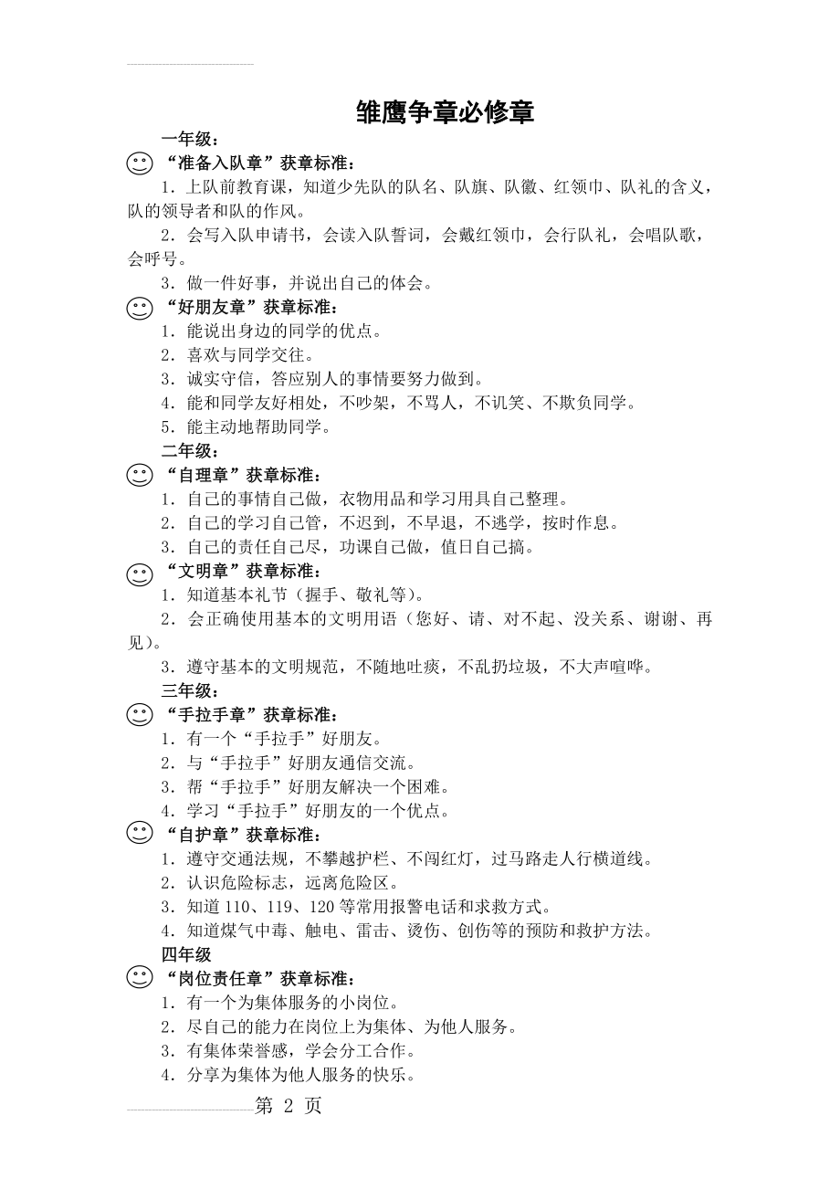 雏鹰争章必修章(各年级)(3页).doc_第2页