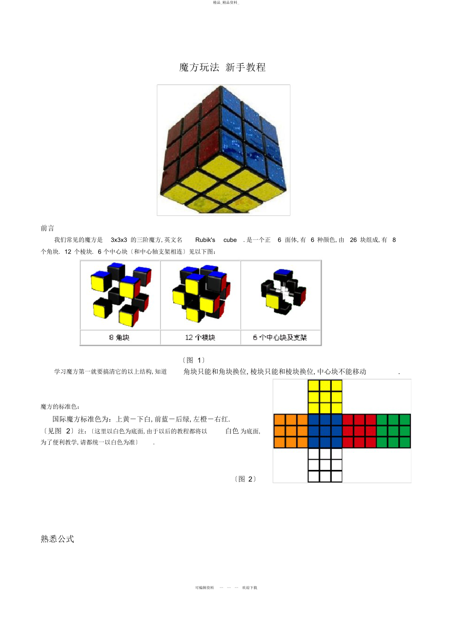 2022年魔方玩法-新手教程图解 .docx_第1页