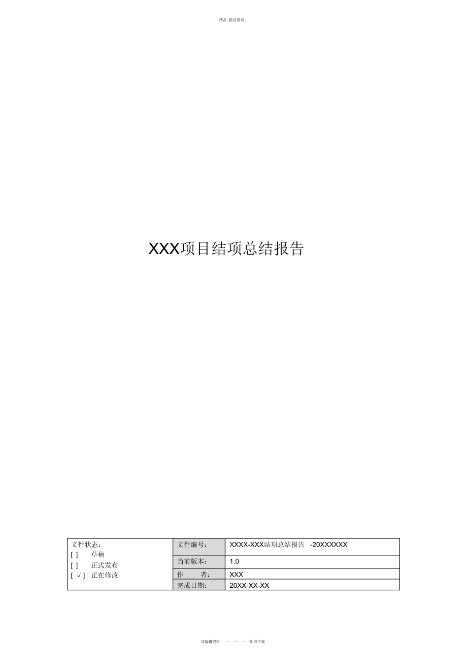 2022年项目结项总结报告模板.docx_第1页