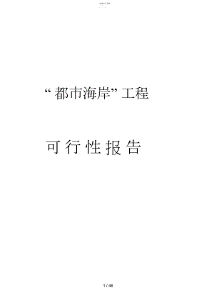 2022年海口都市海岸项目可行性分析方案 .docx