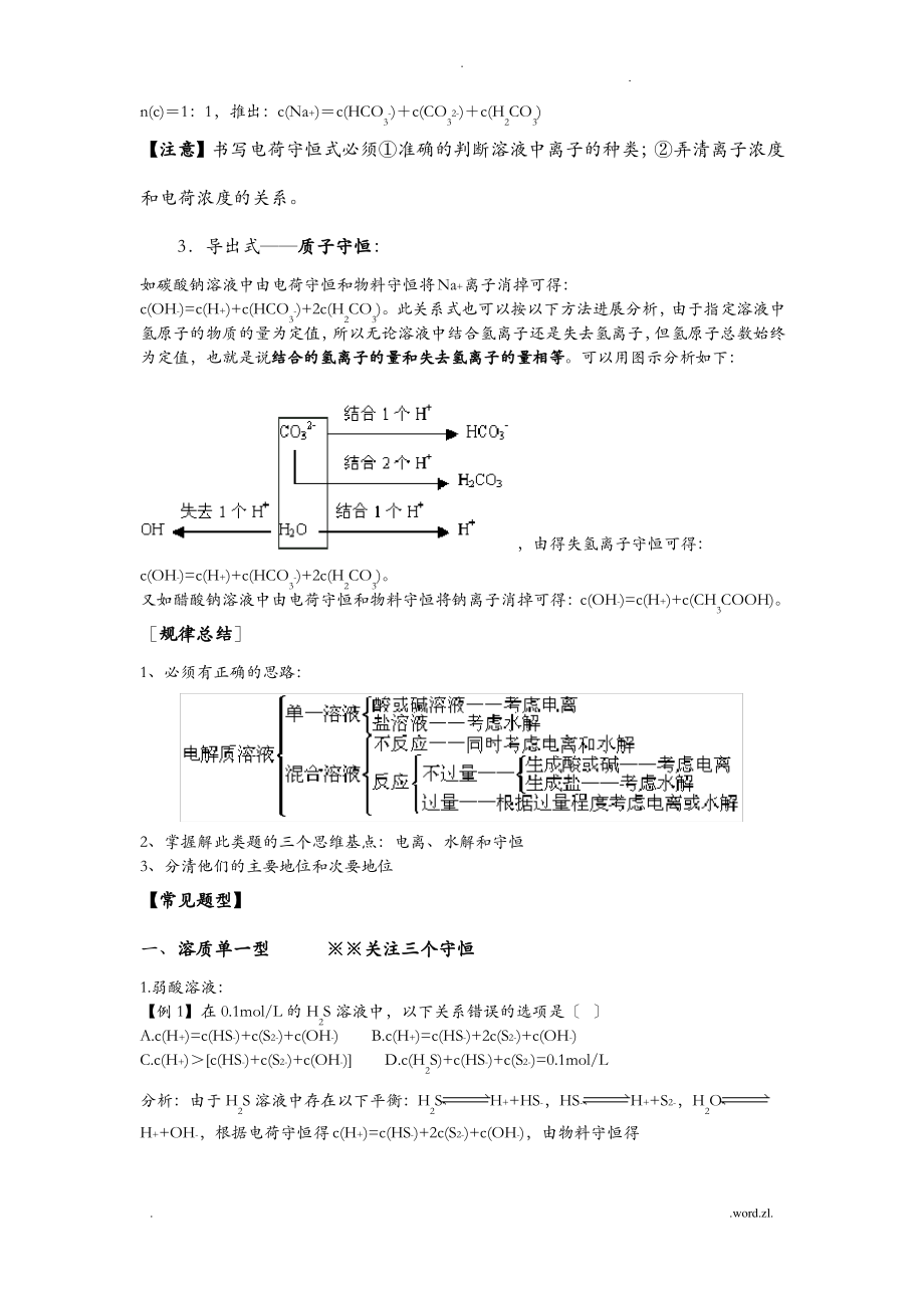 电解质溶液中离子浓度关系.pdf_第2页