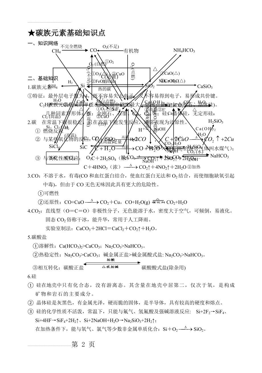 非金属元素及化合物知识点总结(16页).doc_第2页