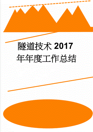 隧道技术2017年年度工作总结(3页).doc