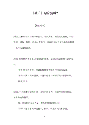 《琥珀》综合资料2.docx