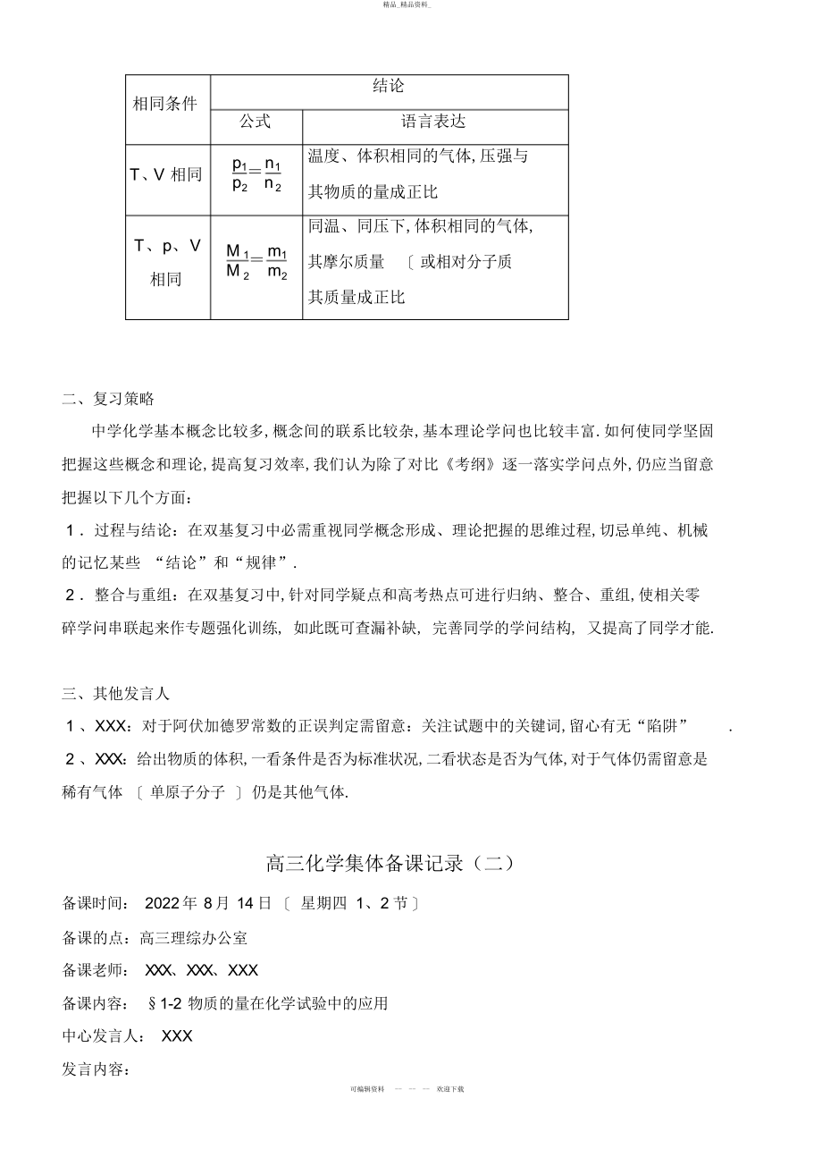 2022年高三化学集体备课记录总结.docx_第2页