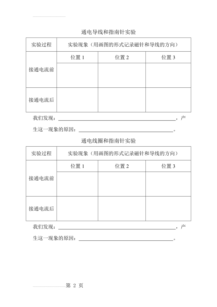 通电导线和指南针实验(2页).doc_第2页