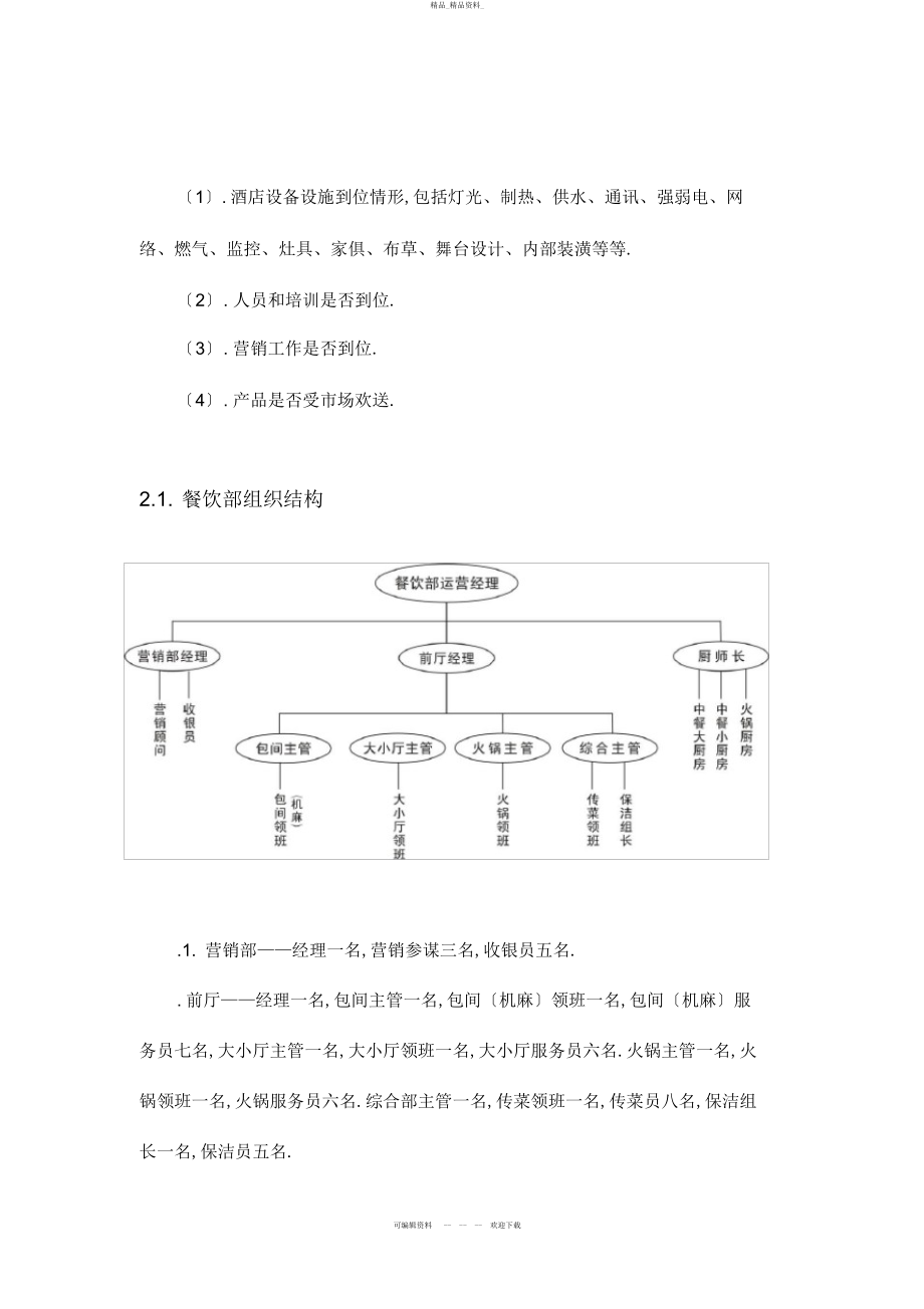 2022年青云酒店餐饮开业企划书-- .docx_第2页