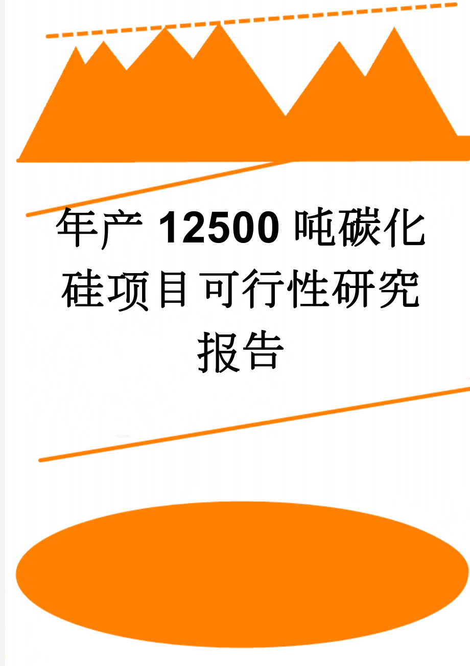 年产12500吨碳化硅项目可行性研究报告(44页).doc_第1页