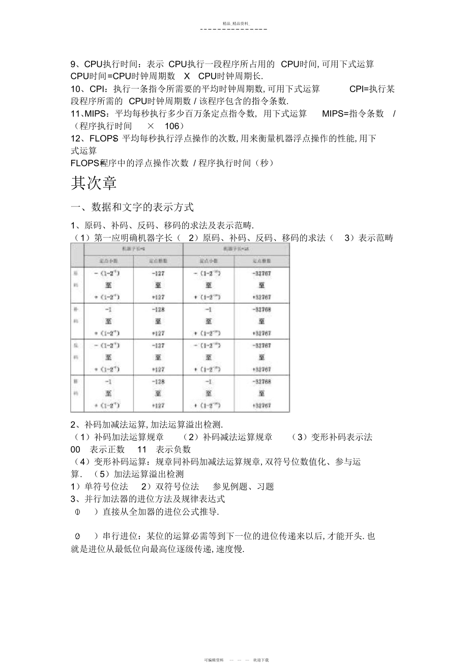 2022年计算机组成原理知识点总结 .docx_第2页