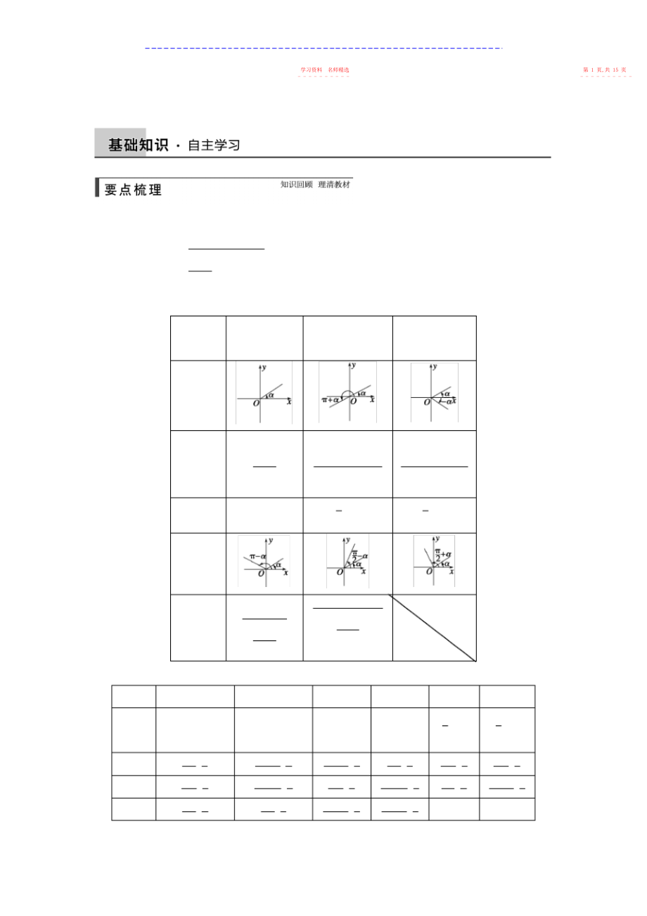 2022年高三一轮复习精题组同角三角函数基本关系及诱导公式有详细答案.docx_第2页