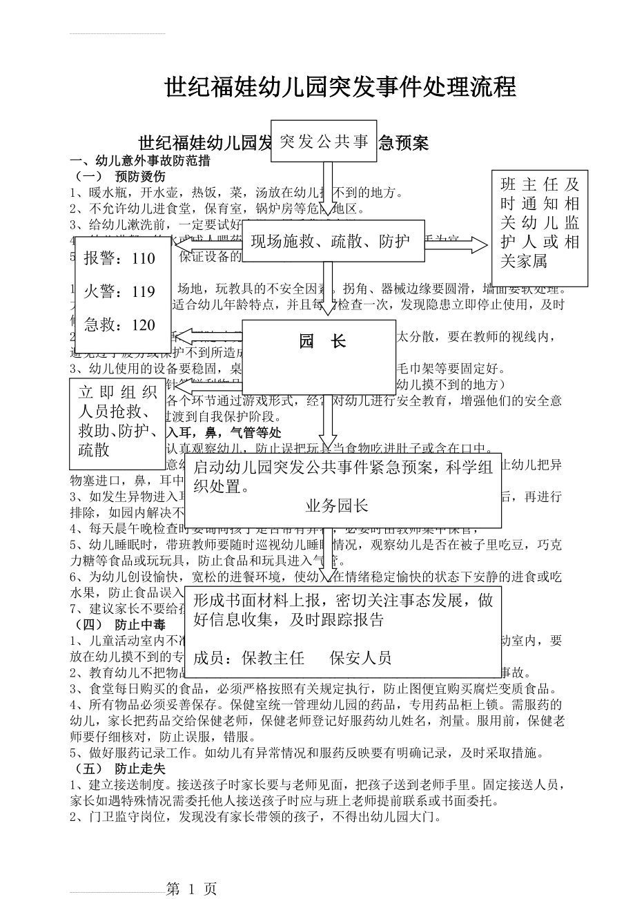 幼儿园各种安全应急预案3(8页).doc_第2页