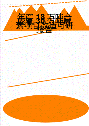 年产18万吨合成氨30万吨尿素项目改造可研报告(117页).doc