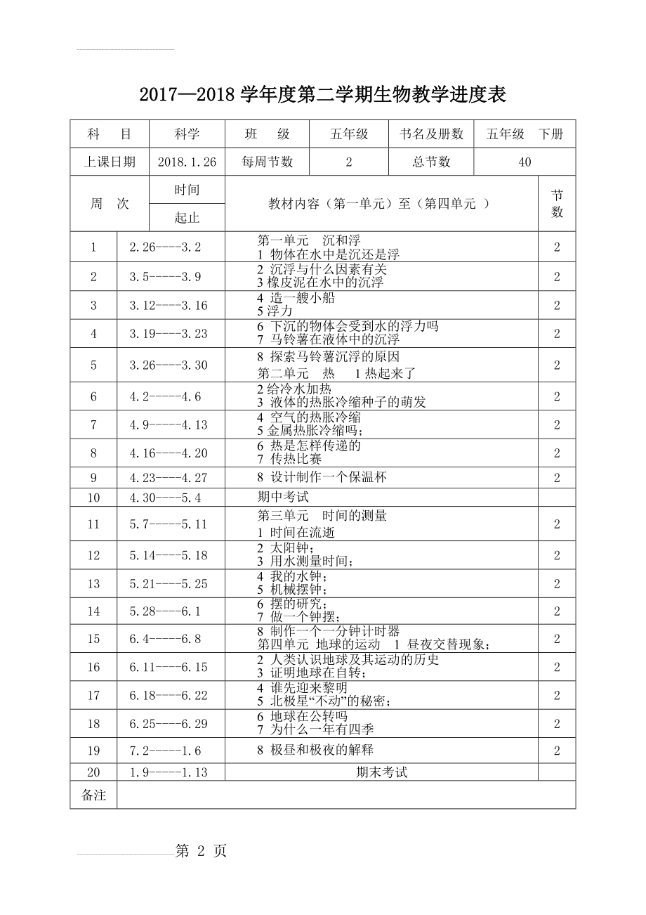 教科版五年级科学下册导学案(全)(72页).doc_第2页