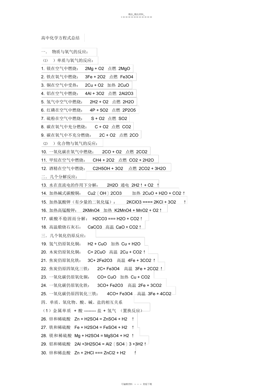 2022年高中化学方程式总结6.docx_第1页