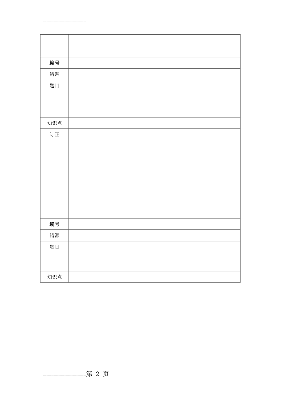 数学错题本模板(3页).doc_第2页