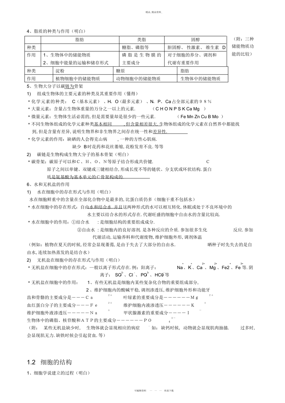 2022年高中生物必修一必修二必修三知识点实验总结 2.docx_第2页