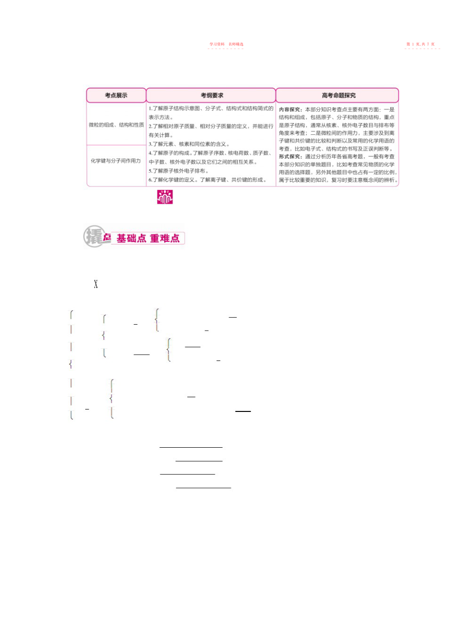 2022年高中化学高考总复习专项突破《原子结构-化学键》重难点考点名师归纳汇编含解析.docx_第2页