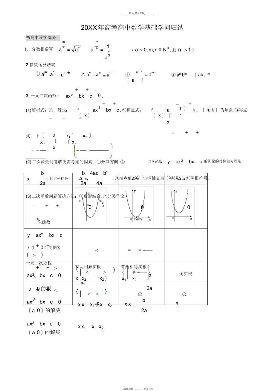 2022年高中知识点归纳 .docx_第1页