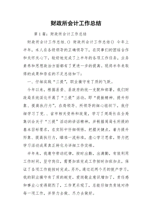 财政所会计工作总结.docx