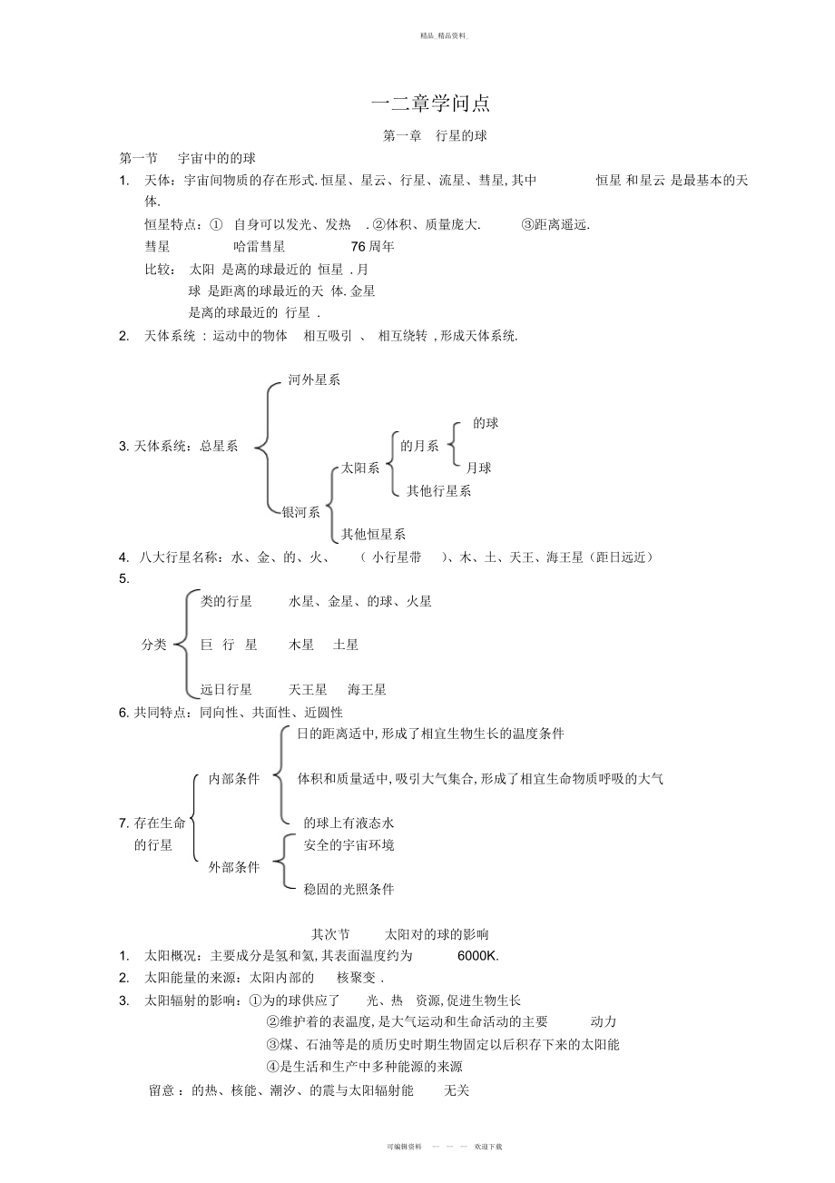 2022年高一地理必修一知识点总结2.docx_第1页