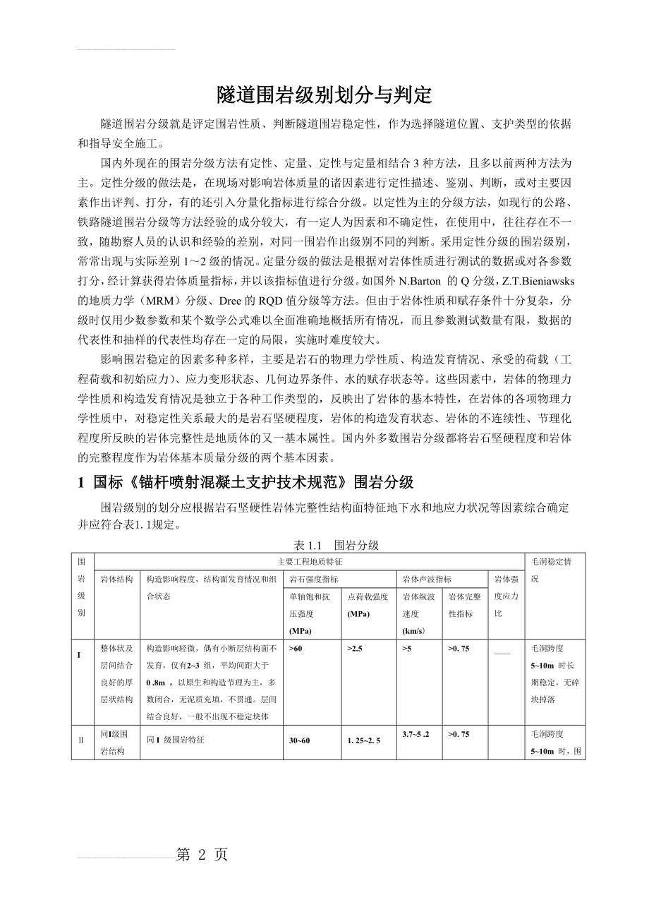 隧道围岩类别划分与判定(21页).doc_第2页