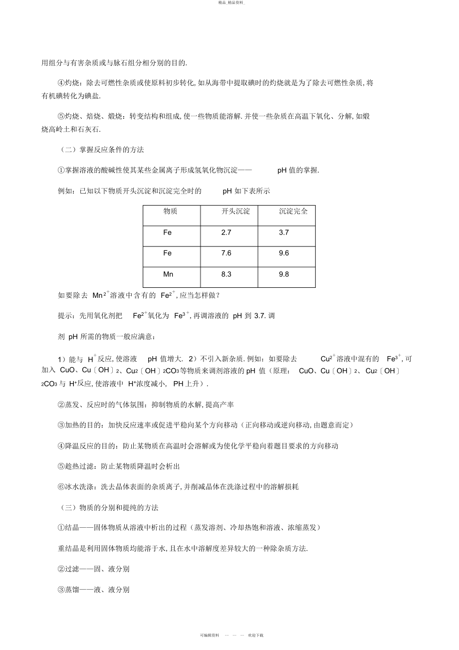 2022年高中化学化学工艺流程答题规律详细总结 2.docx_第2页