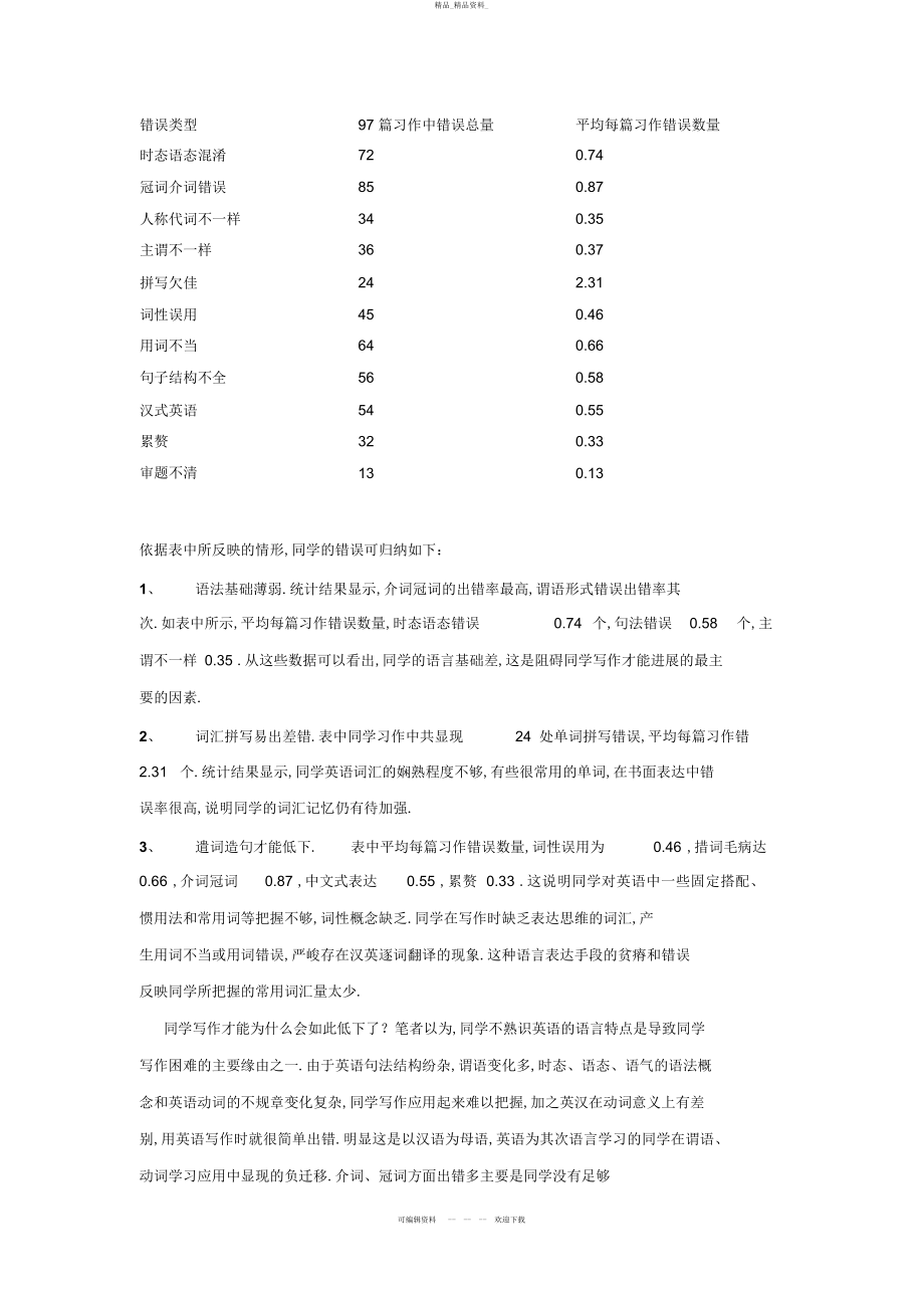 2022年高中英语写作教学现状与方法分析研究 .docx_第2页