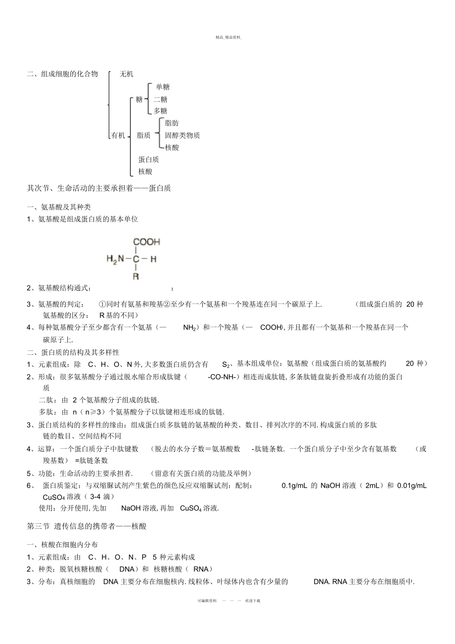 2022年高中生物必修一知识点总结7.docx_第2页