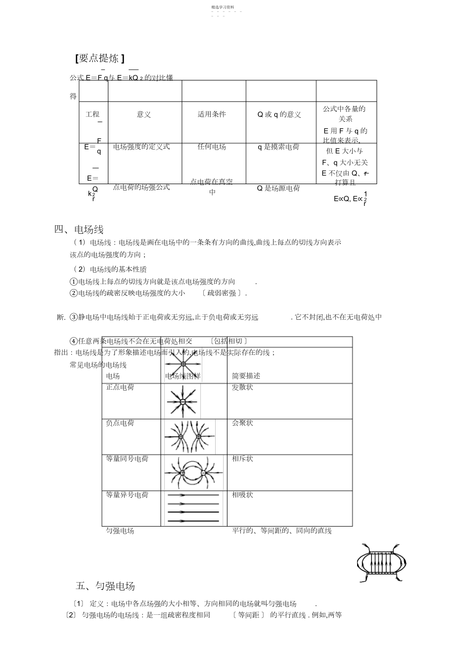 2022年电场强度和电场线 .docx_第2页