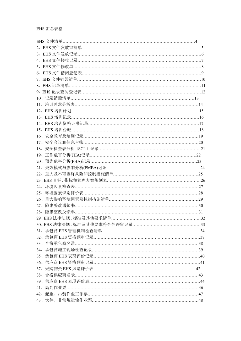 EHS汇总表格.pdf_第1页