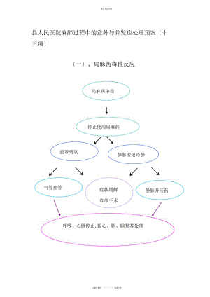 2022年麻醉过程中的意外与并发症处理流程图 .docx