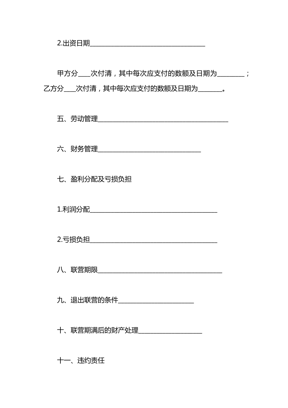 合伙型联营的协议书范本.docx_第2页