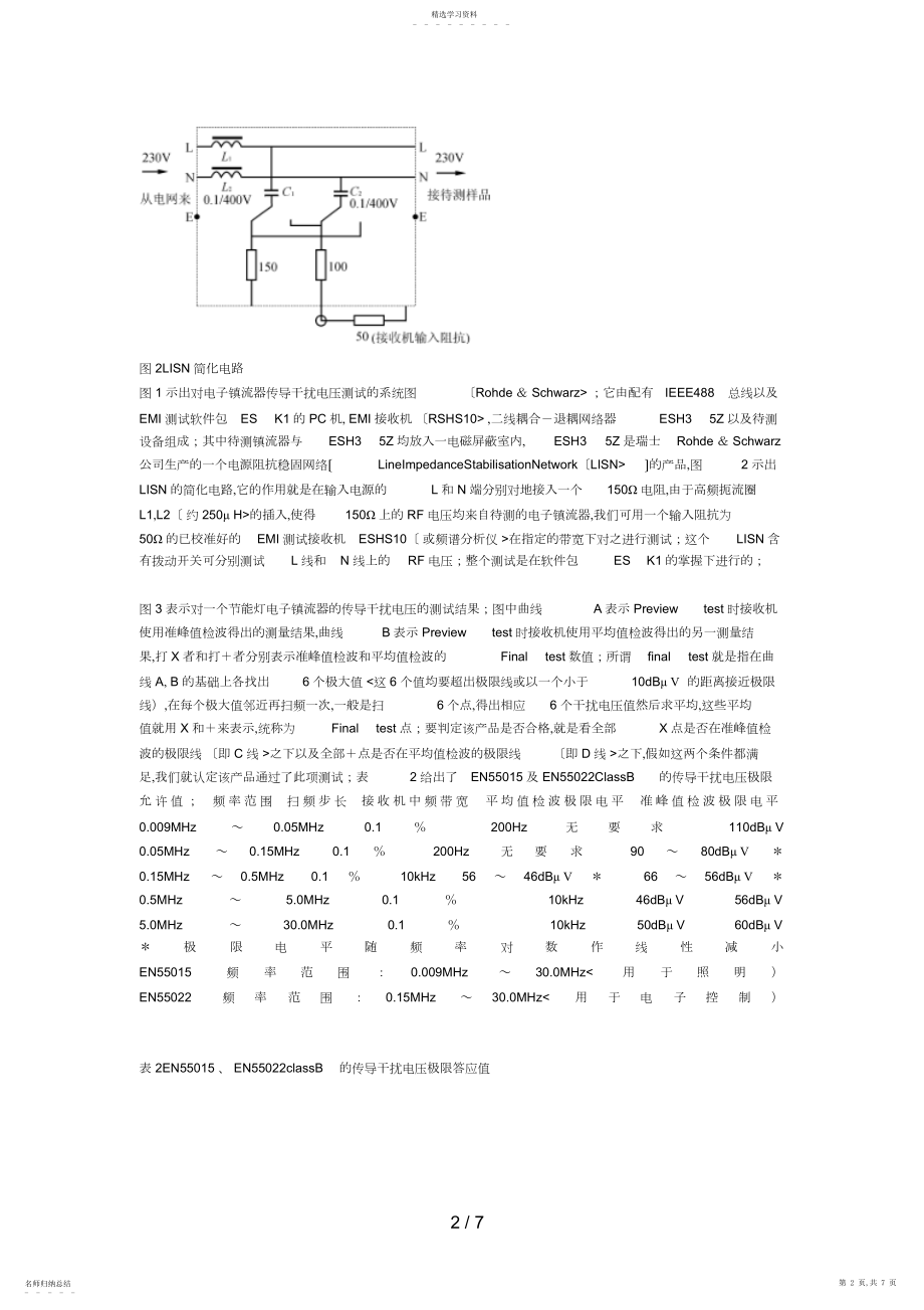 2022年电子镇流器EMC认证测量与常见不合格项的研究和对策 .docx_第2页