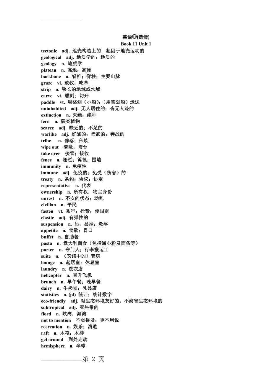 英语模块11词汇表(7页).doc_第2页