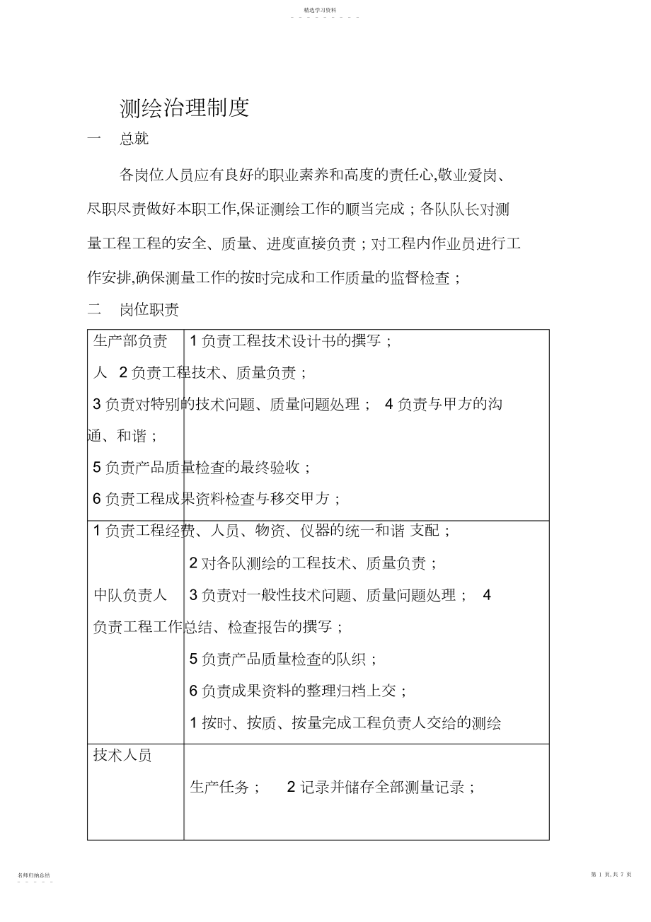 2022年测绘管理制度 .docx_第1页