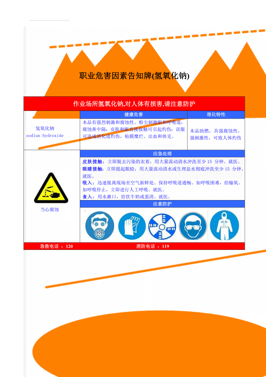 职业危害因素告知牌(氢氧化钠)(3页).doc_第1页