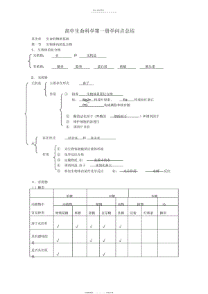 2022年高一生物知识总结2.docx