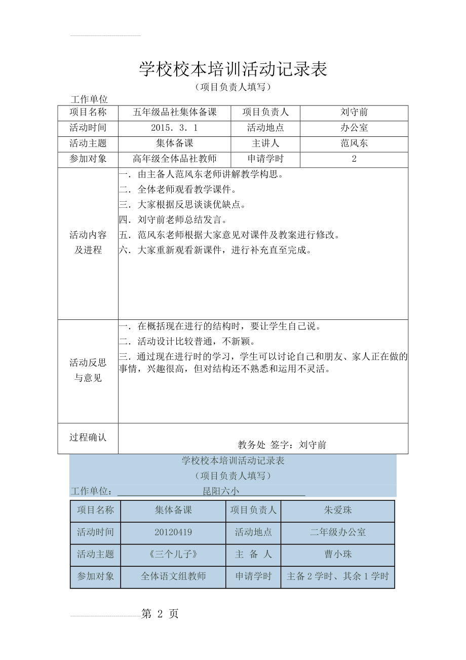 集体备课活动记录96518(6页).doc_第2页