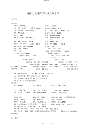 2022年高中化学最新重要知识点详细总结 .docx