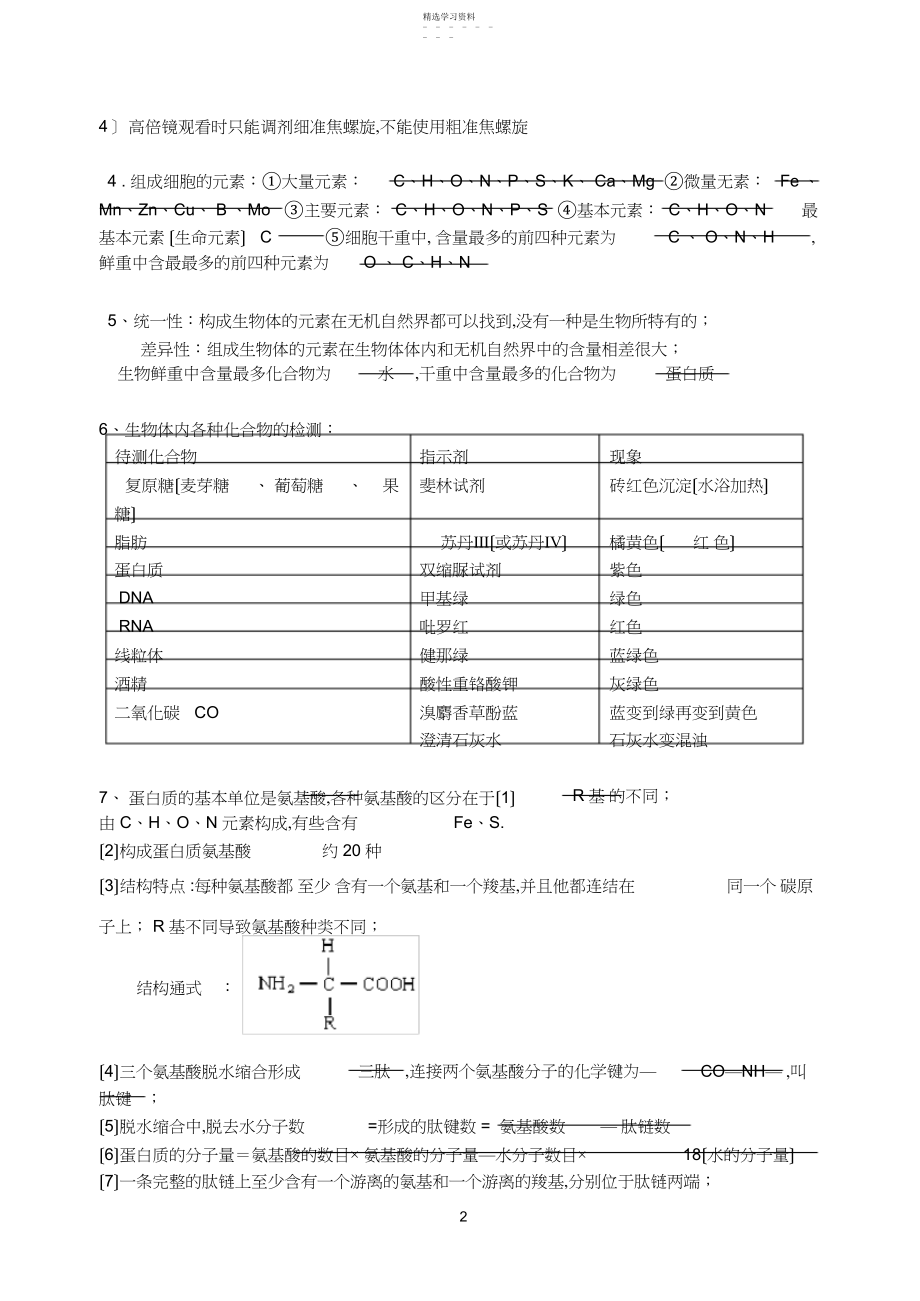 2022年深圳高中生物学业水平测试知识点总结 .docx_第2页