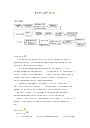 2022年静电场单元总结与测试.docx