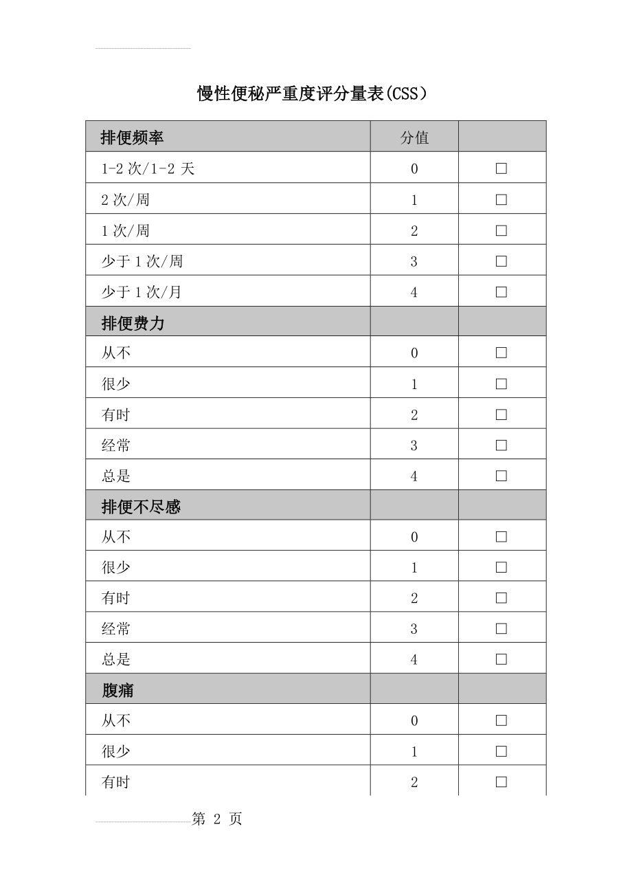 慢性便秘严重度评分量表(css)(4页).doc_第2页